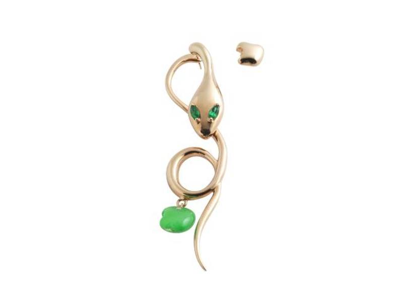 ROSE GOLD EARRING WITH JADE AND EMERALDS DADA ARRIGONI MALAFEMMINA DMF04ORRRGDSM